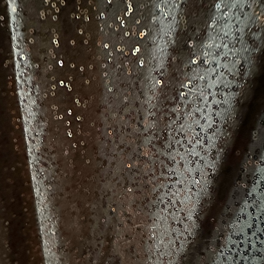 Neiman Marcus Black Sequin Maxi Pencil Skirt with slit in back - Picture 4 of 10